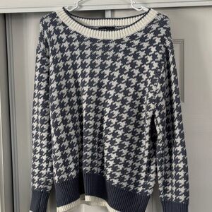 Houndstooth Knit Sweater
